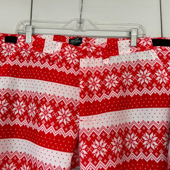 Mens LIFE OF THE PARTY Sz XL Red & White Christmas Jacket and Pants Suit FUN - Picture 7 of 13